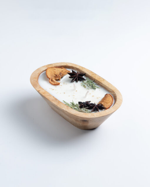 Golden Ember - Wooden Bowl Candle - Image 7
