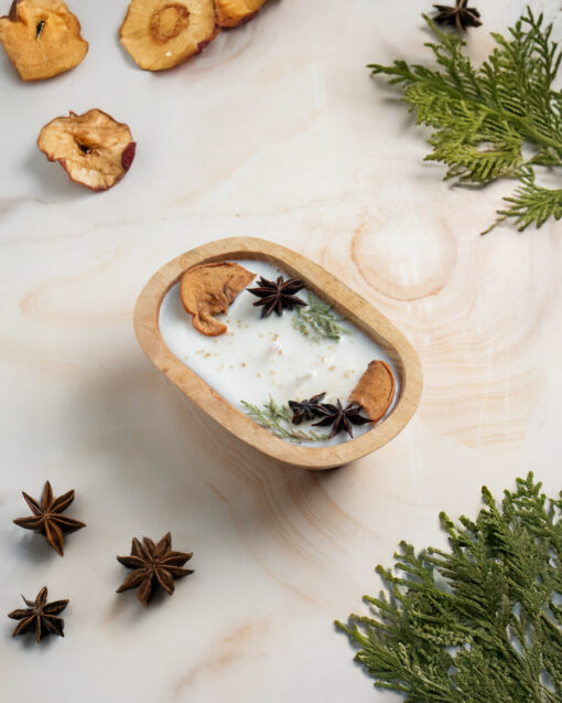Golden Ember - Wooden Bowl Candle - Image 6