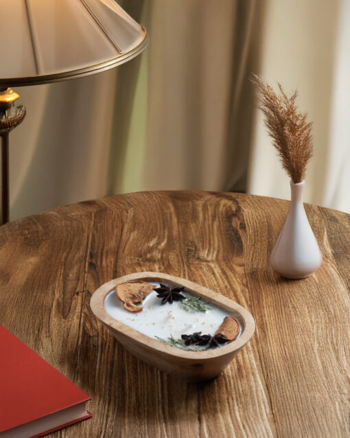Golden Ember - Wooden Bowl Candle - Image 5